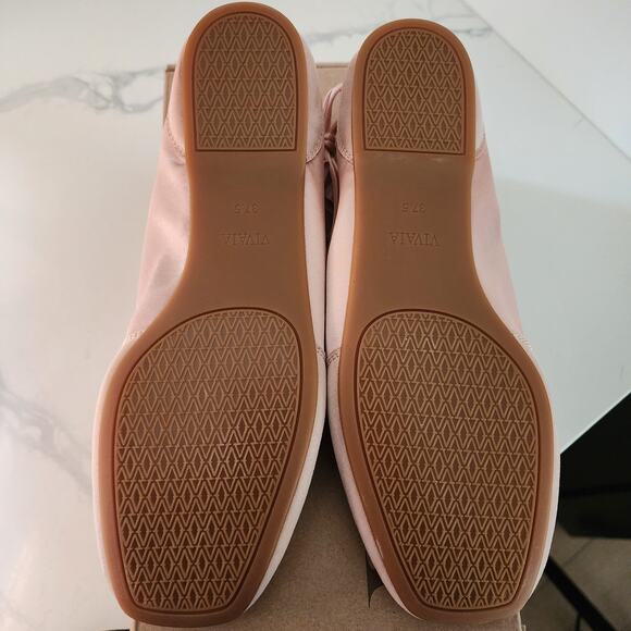 Vivaia Cristina Square Toe Lace-Up Satin Sneakerina Peach Blush EU 37.5 US 7 NEW - Picture 6 of 8